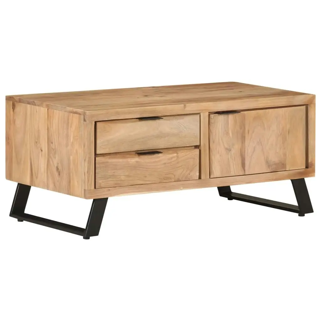 Coffee Table 90x50x40 cm Solid Acacia Wood with Live Edges 323520