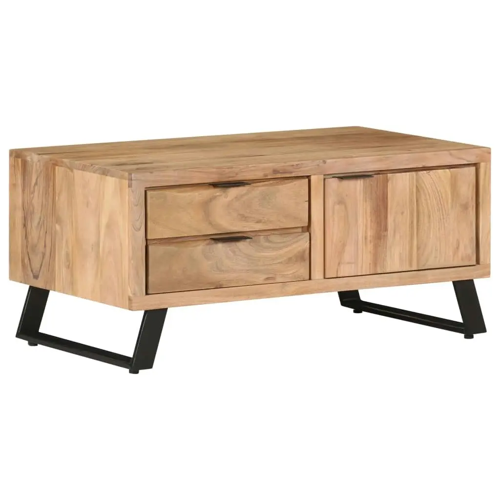 Coffee Table 90x50x40 cm Solid Acacia Wood with Live Edges 323520