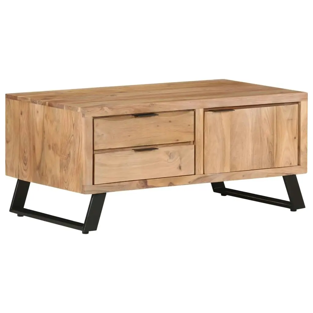 Coffee Table 90x50x40 cm Solid Acacia Wood with Live Edges 323520