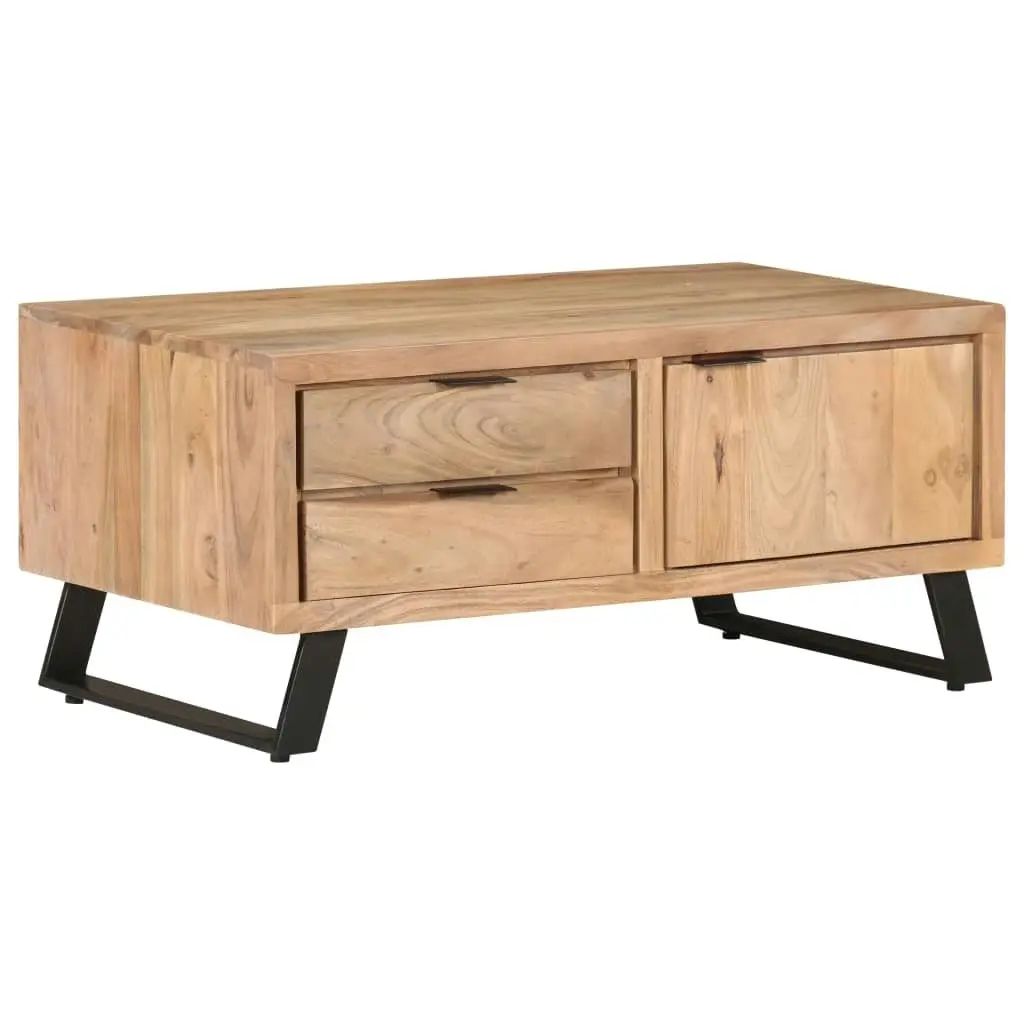 Coffee Table 90x50x40 cm Solid Acacia Wood with Live Edges 323520