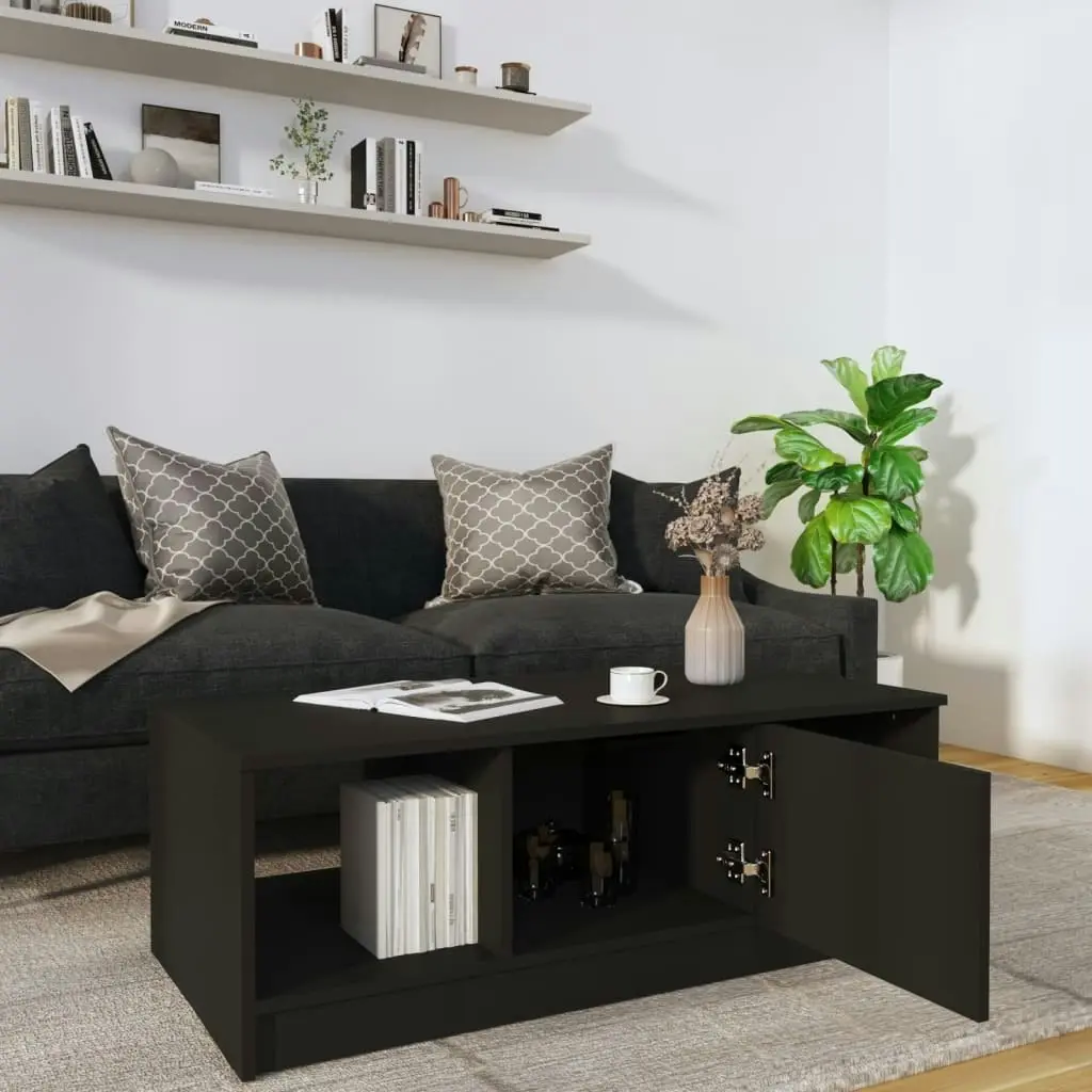 Coffee Table Black 102x50x36 cm Engineered Wood 811350