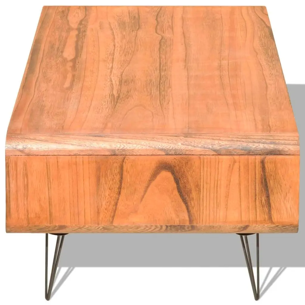 Coffee Table 90x55.5x38.5 cm Solid Paulownia Wood Brown 243007