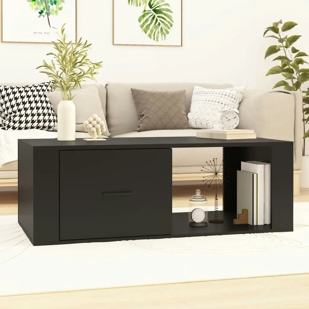 Coffee Table Black 100x50.5x35 cm Engineered Wood 816537