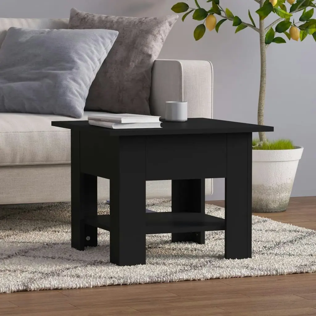 Coffee Table Black 55x55x42 cm Engineered Wood 810263