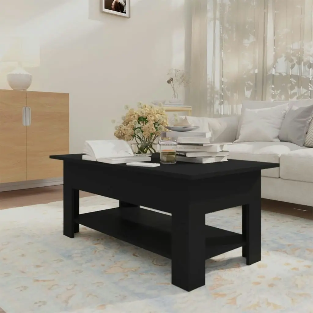 Coffee Table Black 102x55x42 cm Engineered Wood 810254