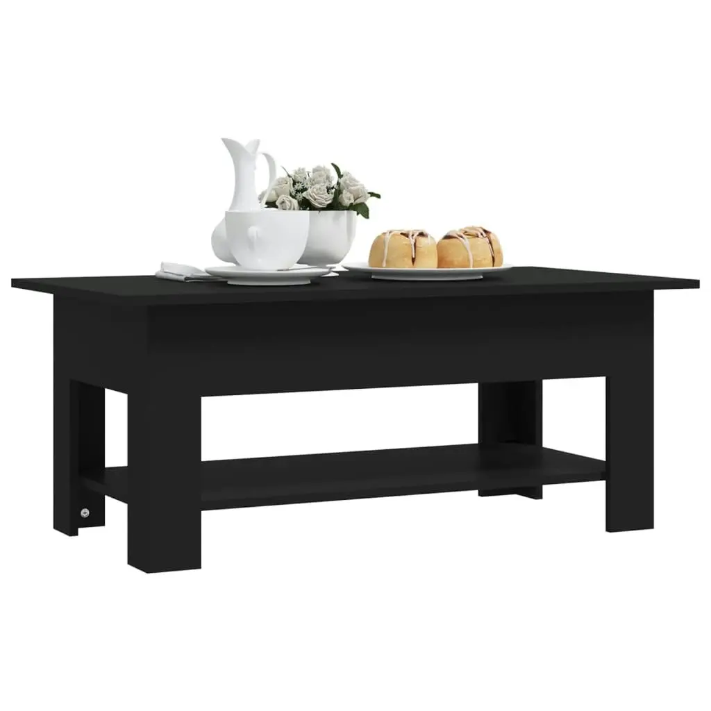 Coffee Table Black 102x55x42 cm Engineered Wood 810254