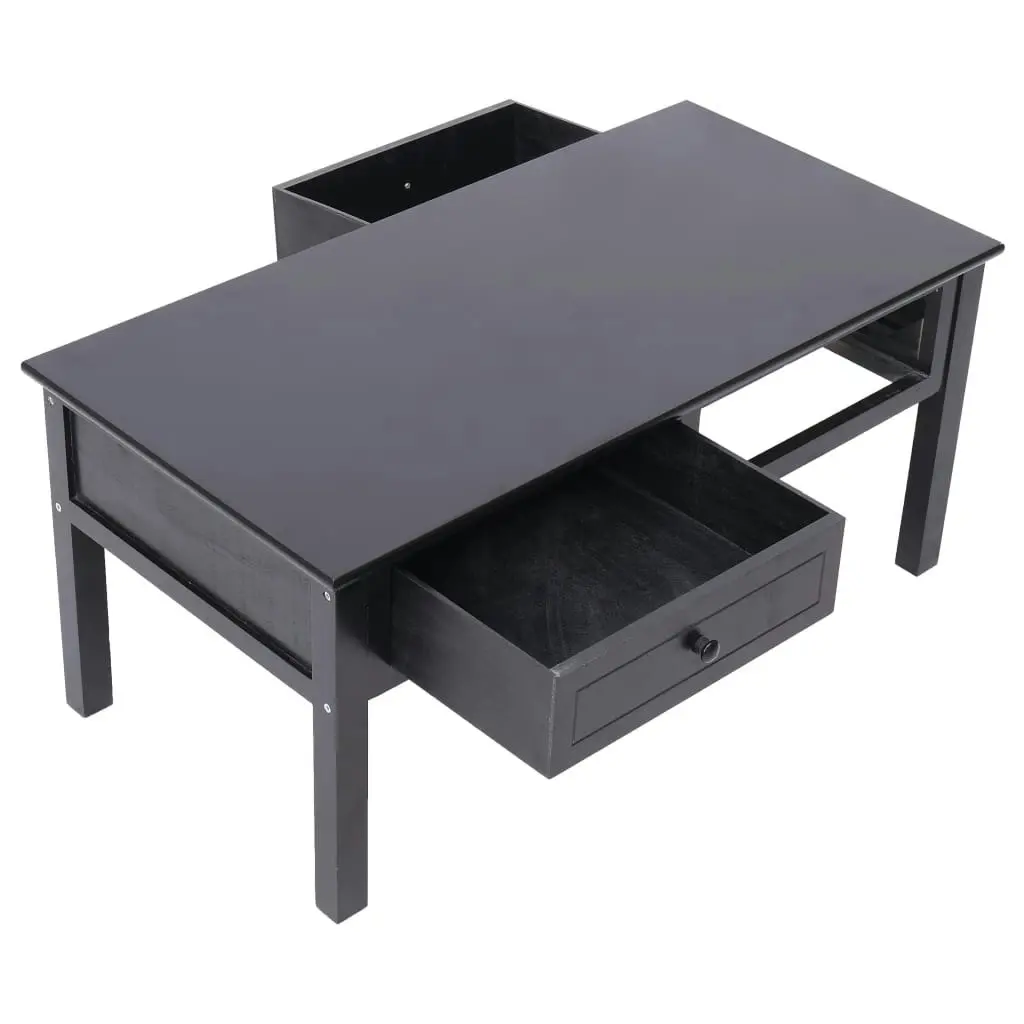 Coffee Table Black 100x50x45 cm Wood 284138