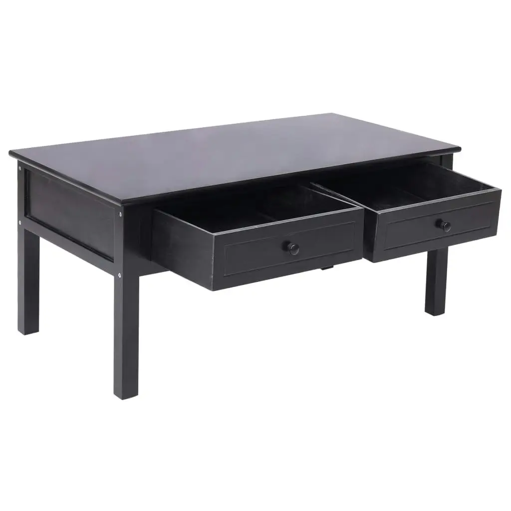 Coffee Table Black 100x50x45 cm Wood 284138