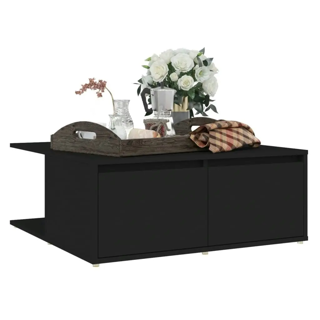 Coffee Table Black 80x80x31 cm Engineered Wood 806877