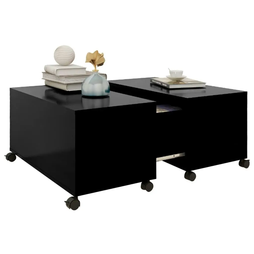 Coffee Table Black 75x75x38 cm Engineered Wood 806868