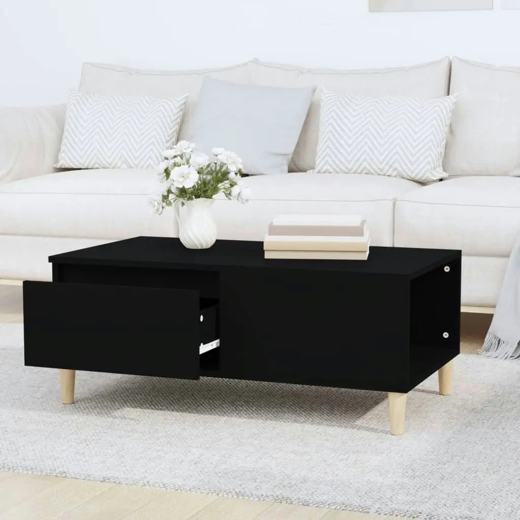 Coffee Table Black 90x50x36.5 cm Engineered Wood 821109