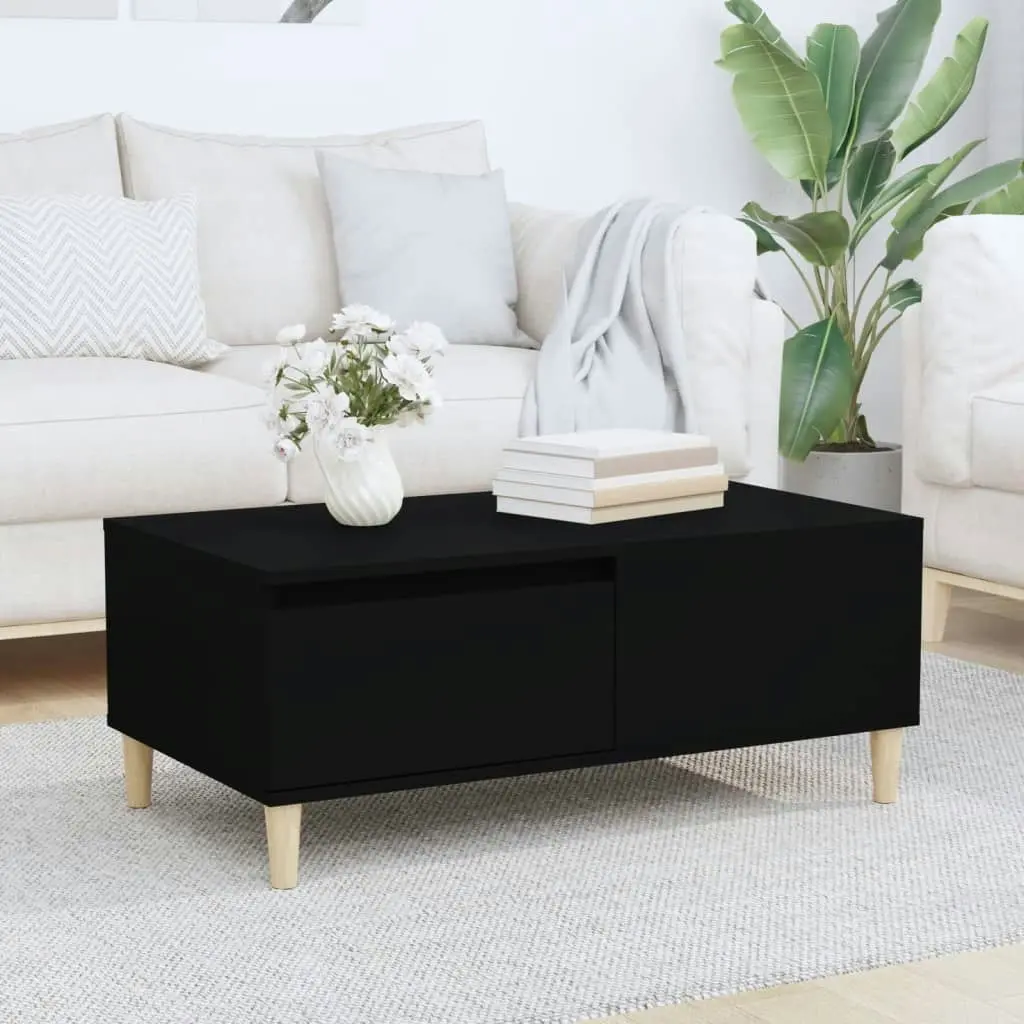 Coffee Table Black 90x50x36.5 cm Engineered Wood 821109