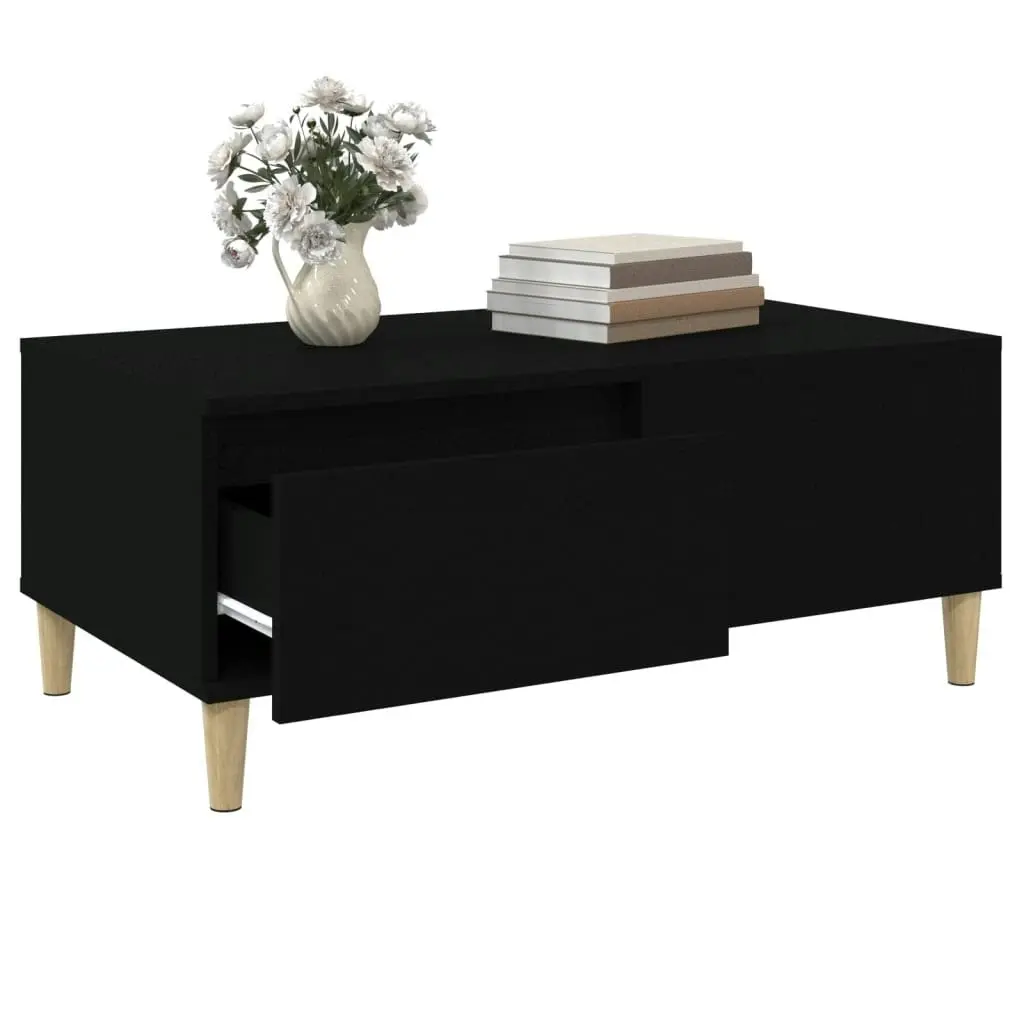 Coffee Table Black 90x50x36.5 cm Engineered Wood 821109