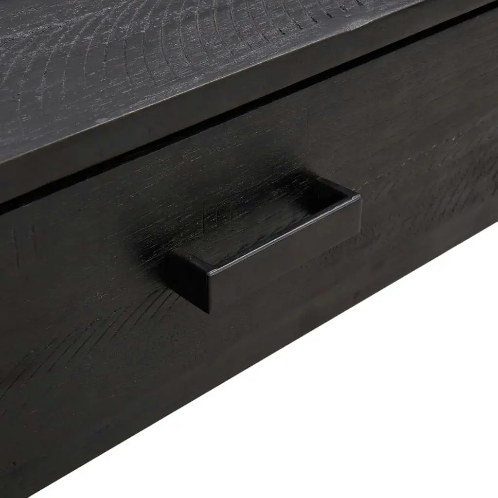 Coffee Table Black 90x50x35 cm Solid Pinewood 349930