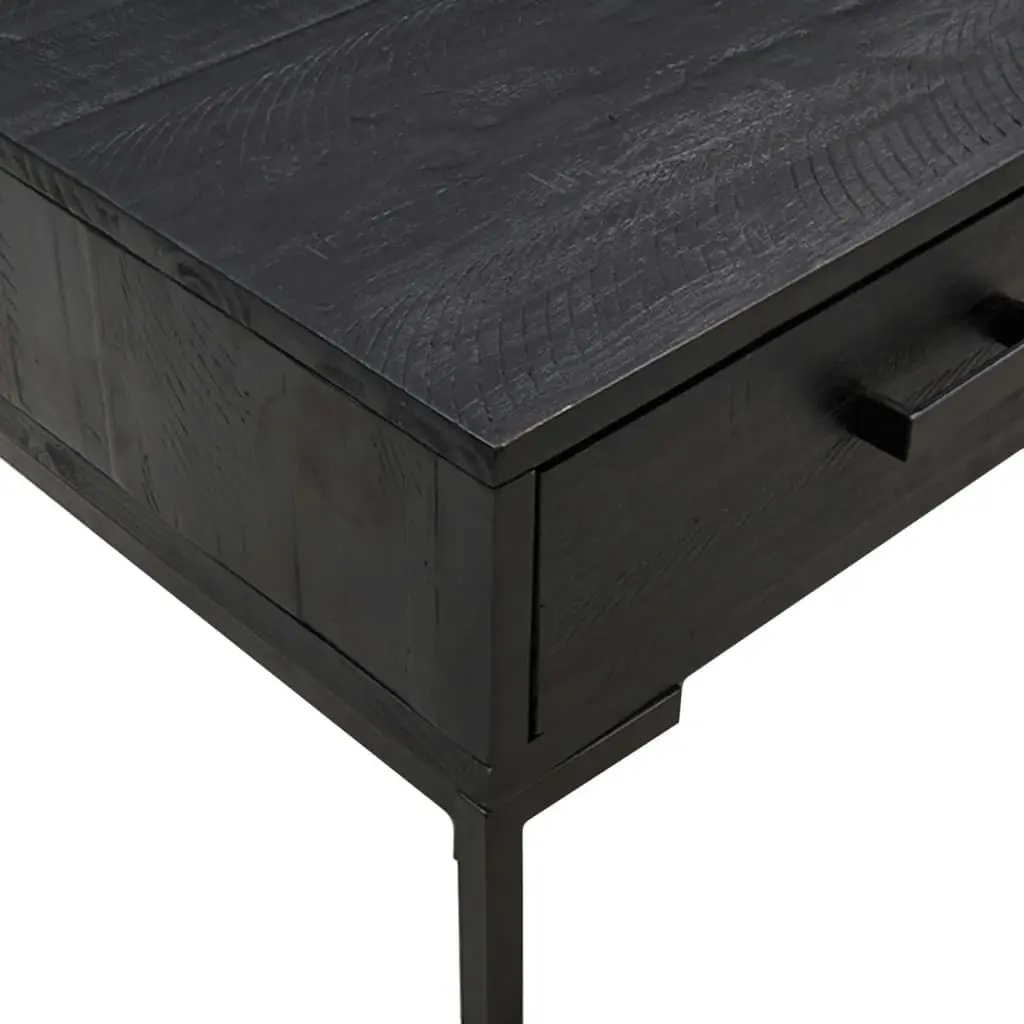 Coffee Table Black 90x50x35 cm Solid Pinewood 349930