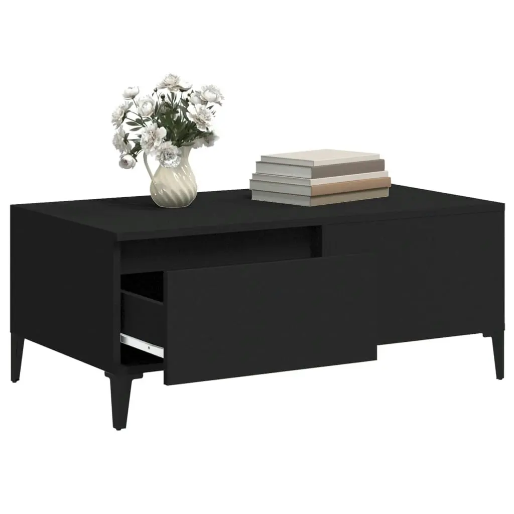 Coffee Table Black 90x50x36.5 cm Engineered Wood 821117