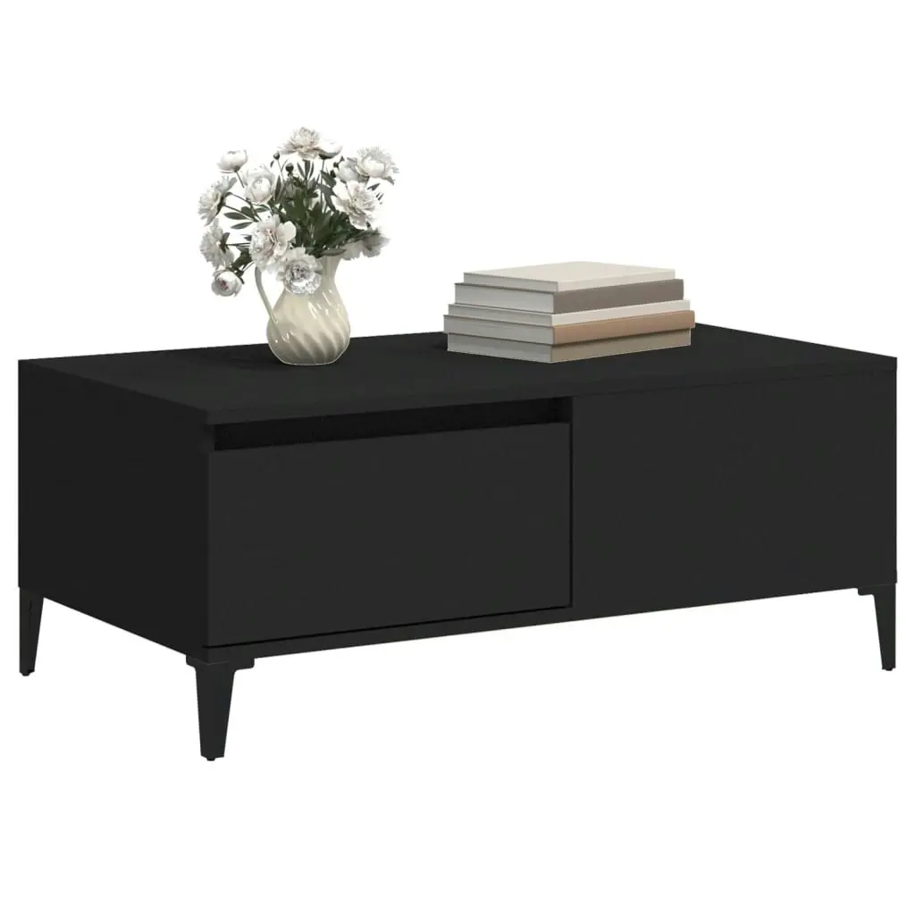 Coffee Table Black 90x50x36.5 cm Engineered Wood 821117