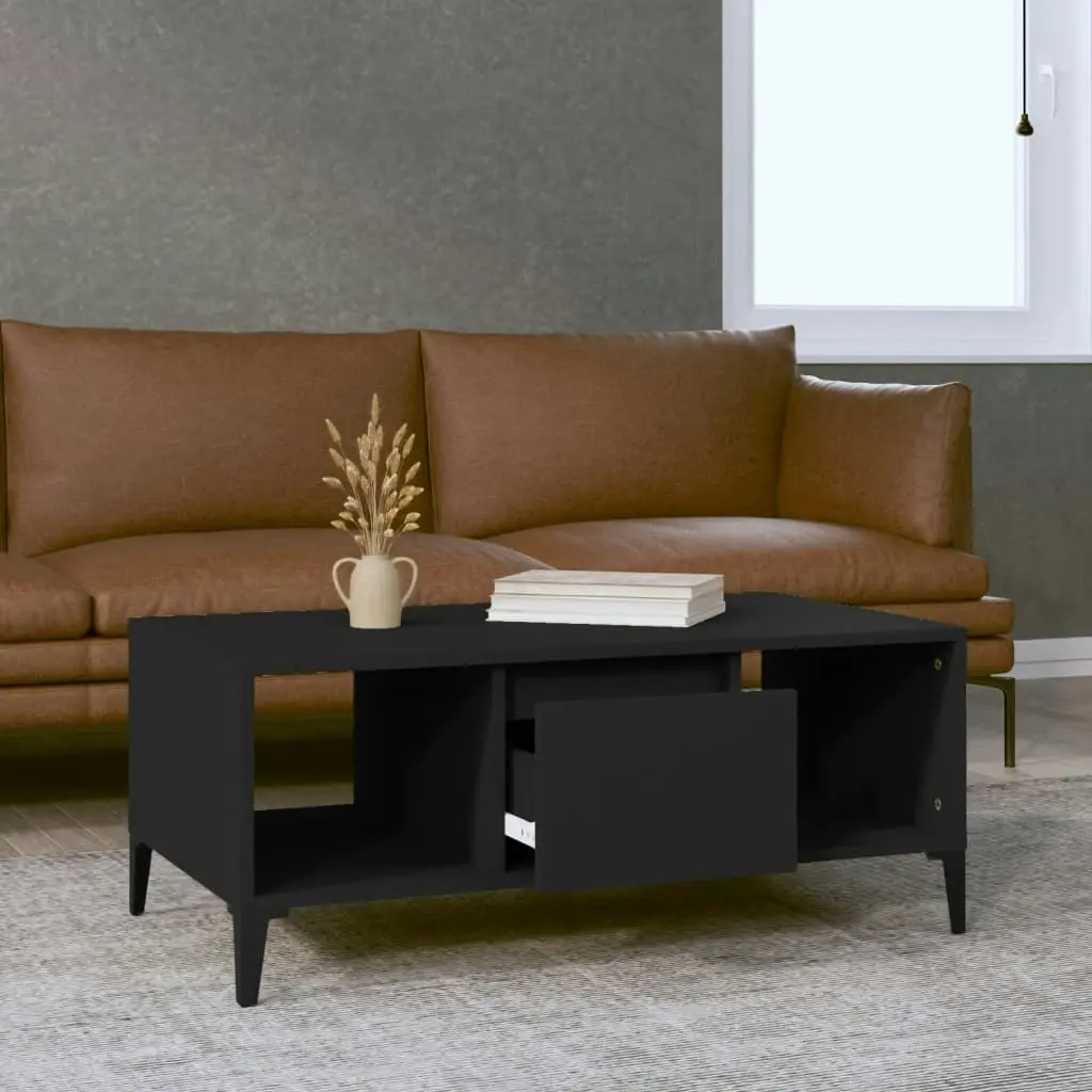 Coffee Table Black 90x50x36.5 cm Engineered Wood 821069