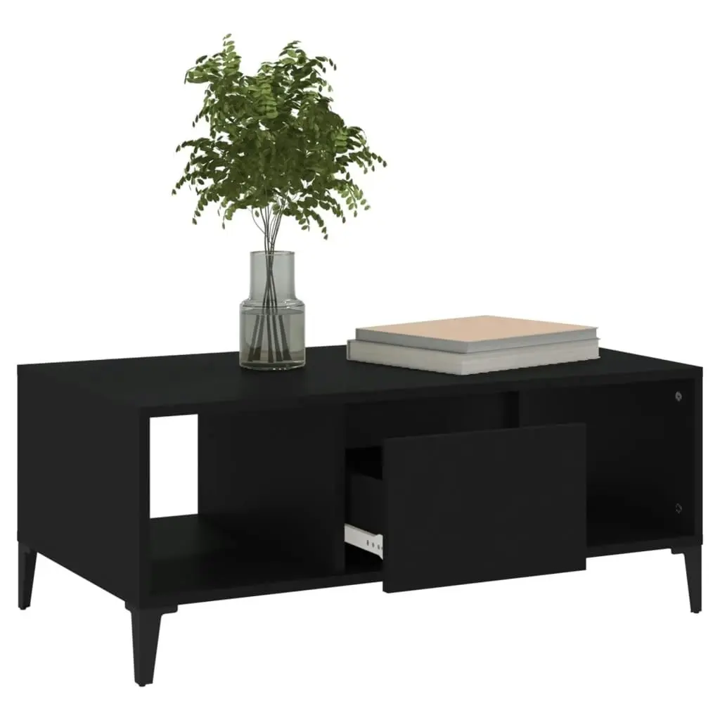 Coffee Table Black 90x50x36.5 cm Engineered Wood 821069