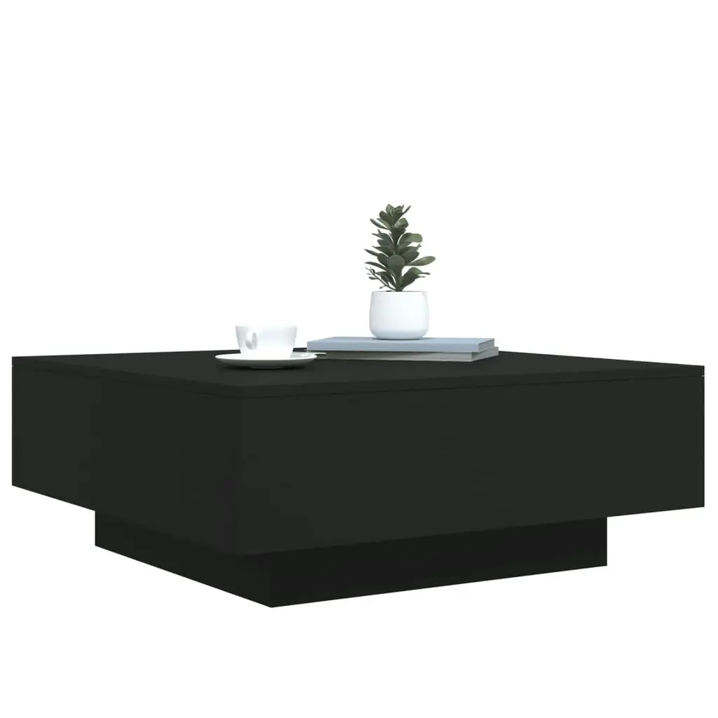 Coffee Table Black 80x80x31 cm Engineered Wood 836582