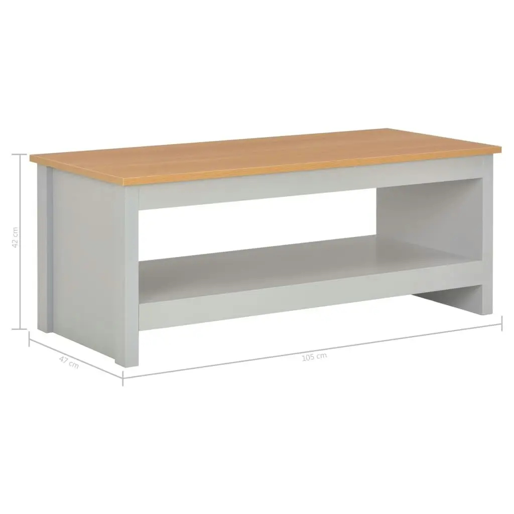 Coffee Table Grey 105x47x42 cm 283737