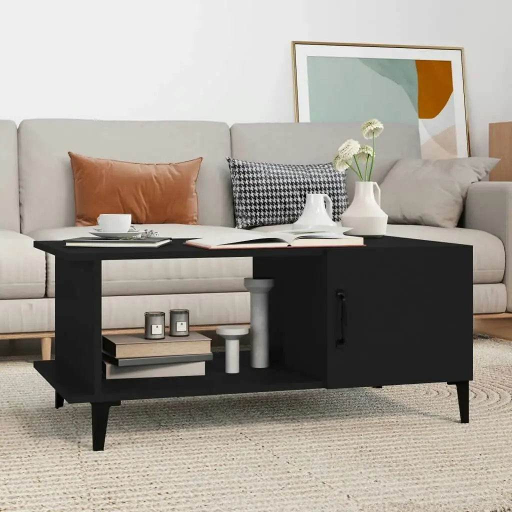 Coffee Table Black 90x50x40 cm Engineered Wood 812754