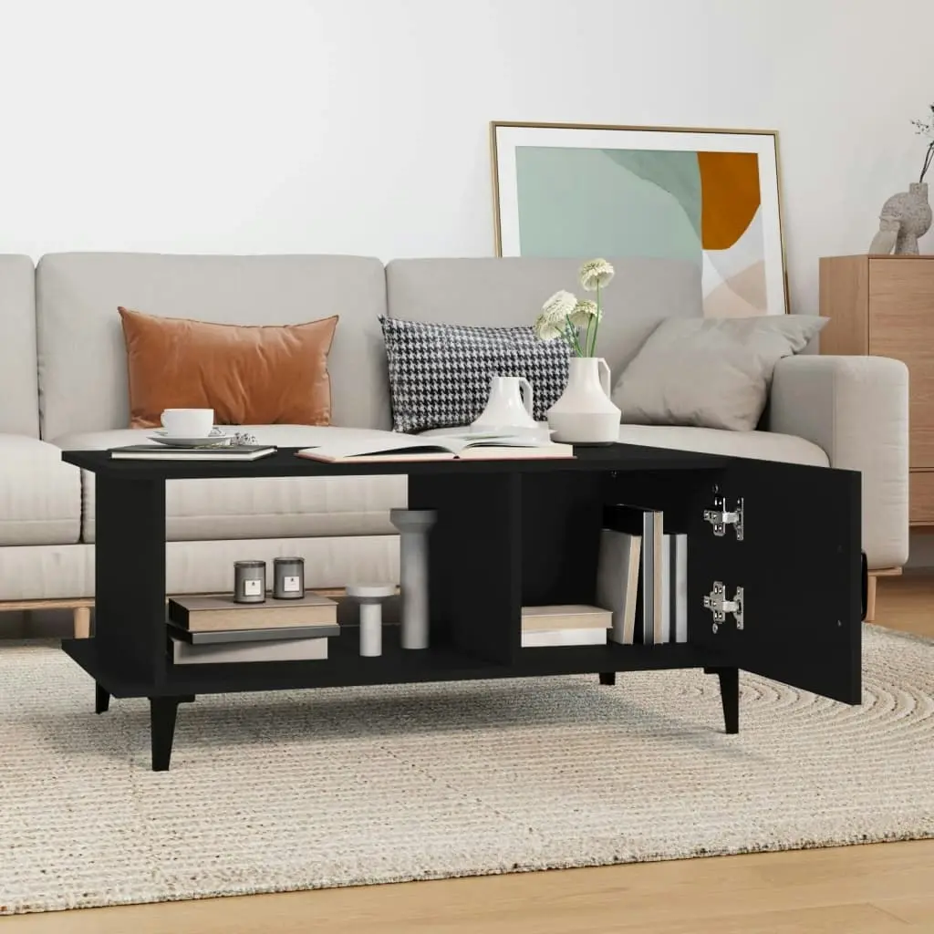 Coffee Table Black 90x50x40 cm Engineered Wood 812754