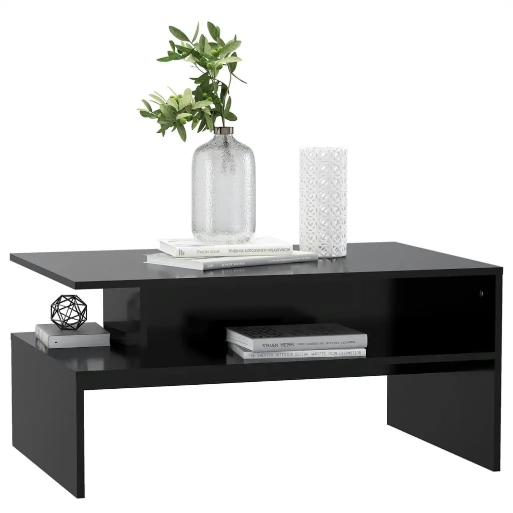 Coffee Table Black 90x60x42.5 cm Engineered Wood 803255