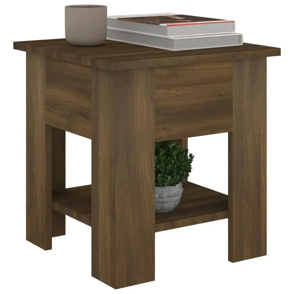 Coffee Table Brown Oak 40x40x42 cm Engineered Wood 813082