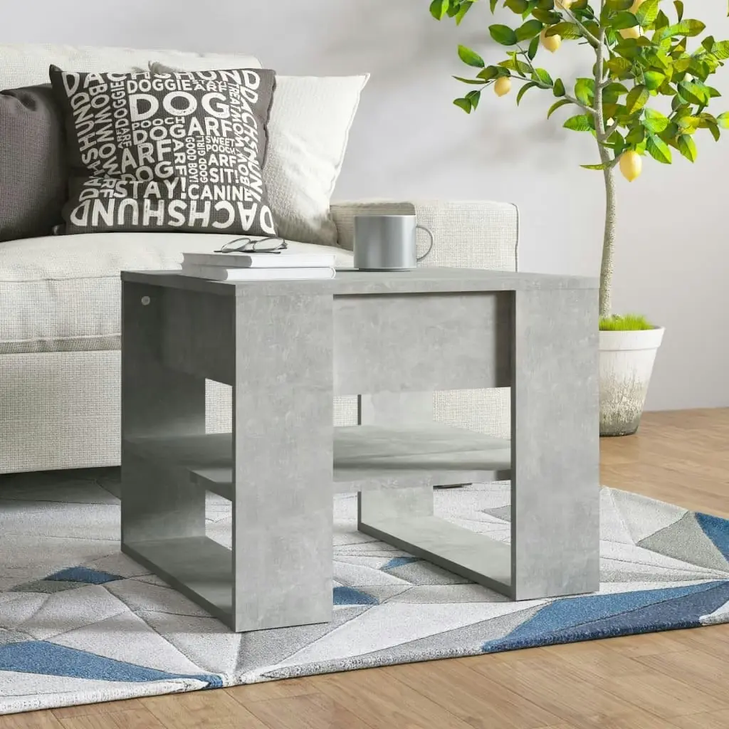 Coffee Table Concrete Grey 55.5x55x45 cm Engineered Wood 810912