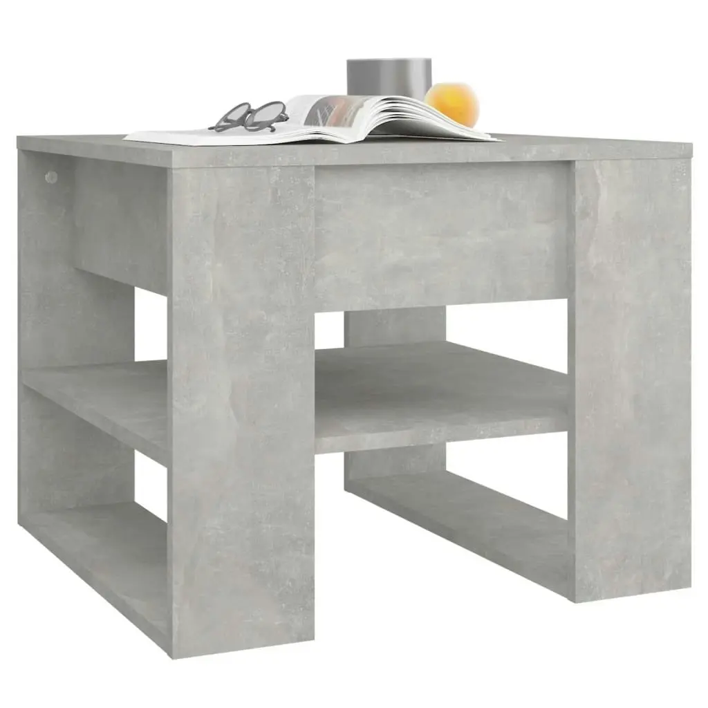 Coffee Table Concrete Grey 55.5x55x45 cm Engineered Wood 810912