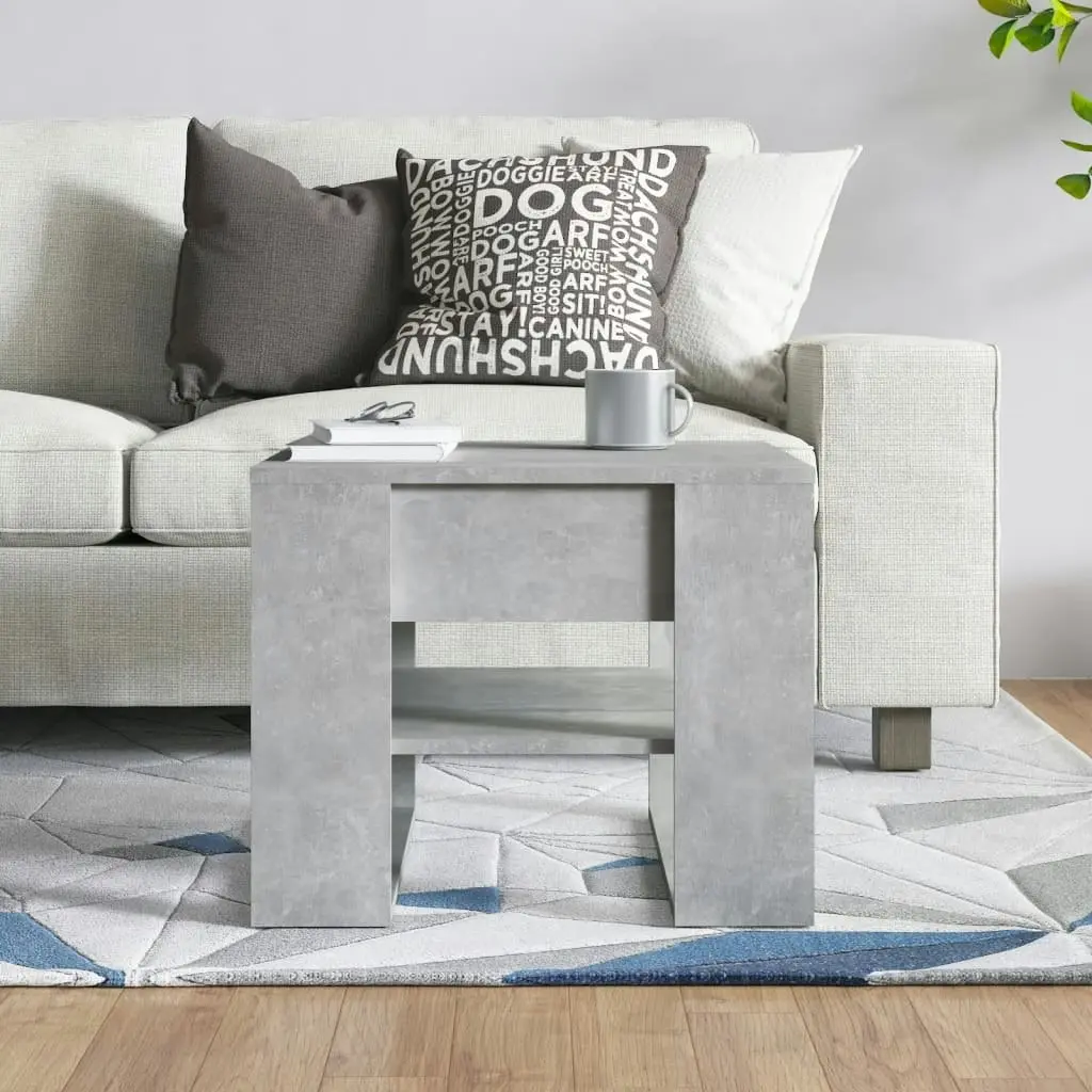 Coffee Table Concrete Grey 55.5x55x45 cm Engineered Wood 810912