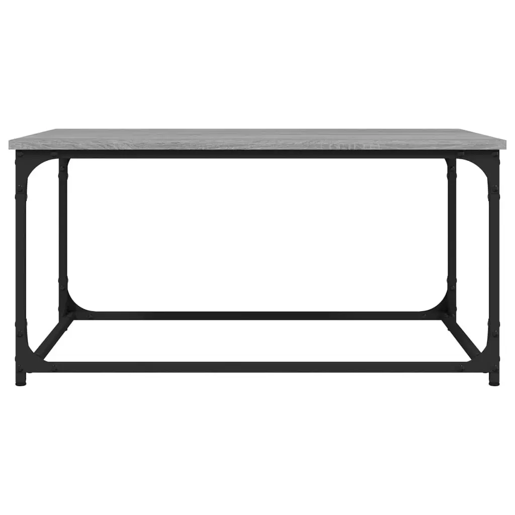 Coffee Table Grey Sonoma 80x50x40 cm Engineered Wood and Iron 823295