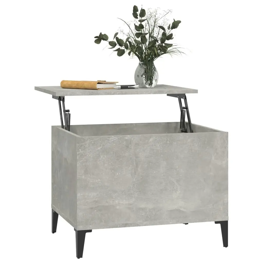 Coffee Table Concrete Grey 60x44.5x45 cm Engineered Wood 819576