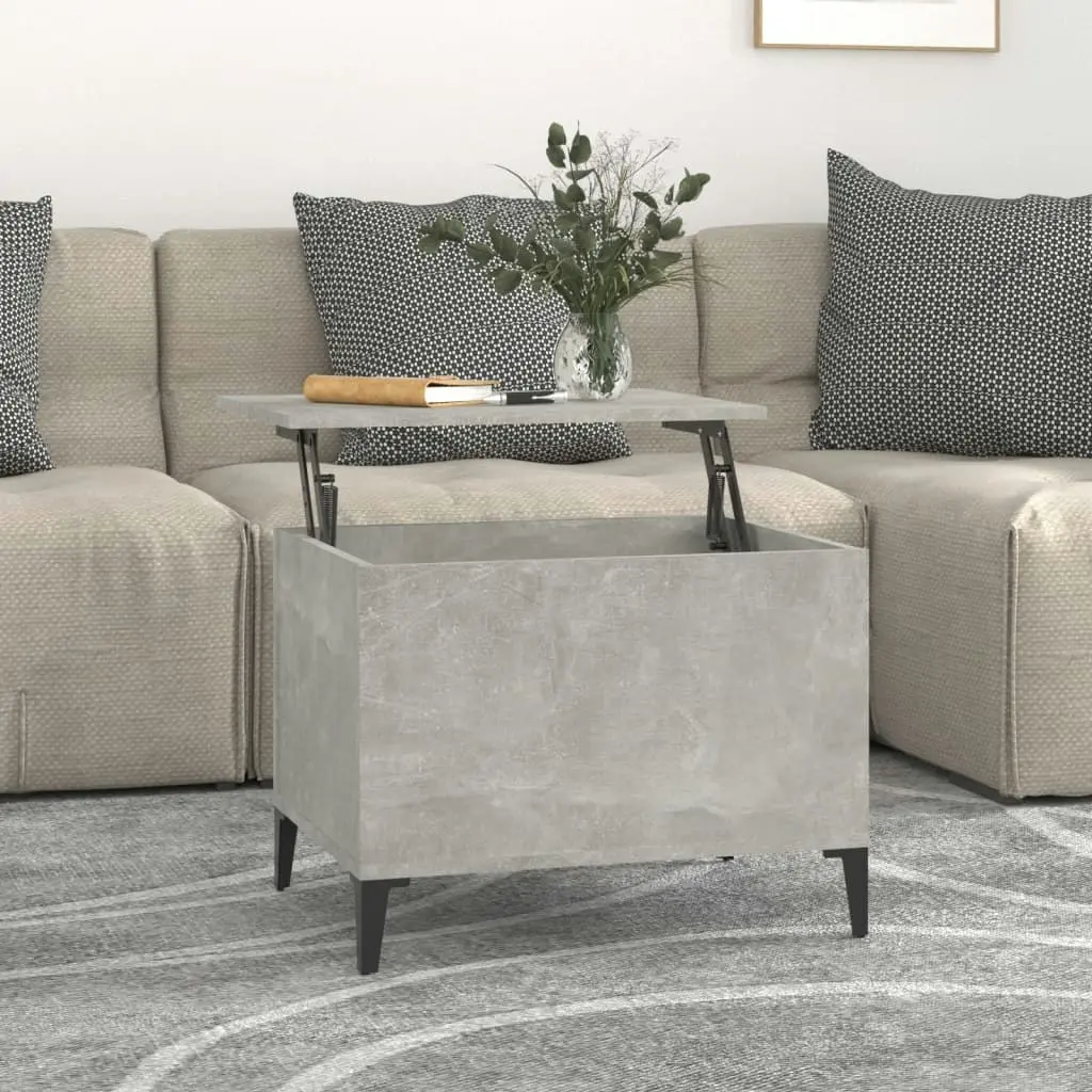 Coffee Table Concrete Grey 60x44.5x45 cm Engineered Wood 819576