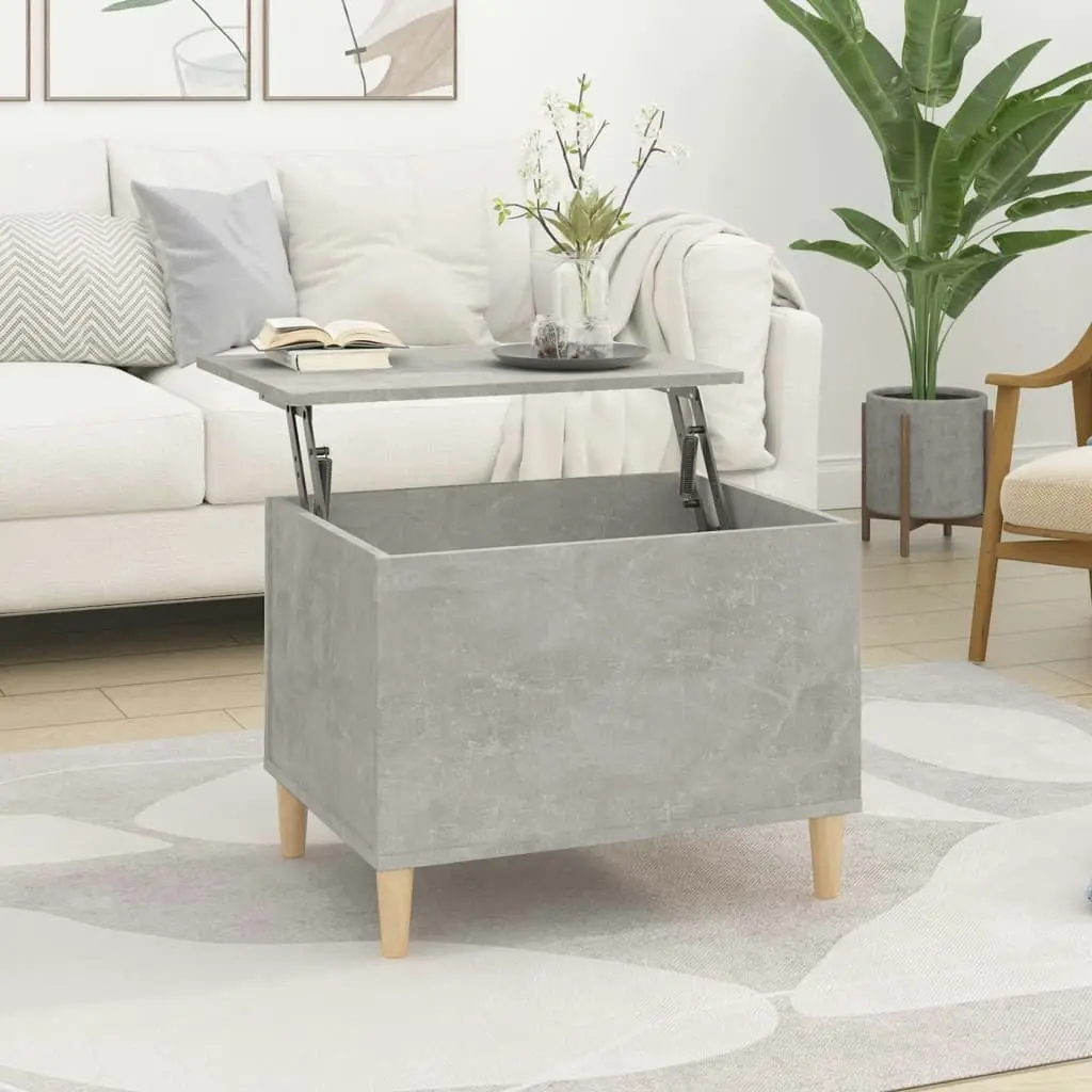 Coffee Table Concrete Grey 60x44.5x45 cm Engineered Wood 819568