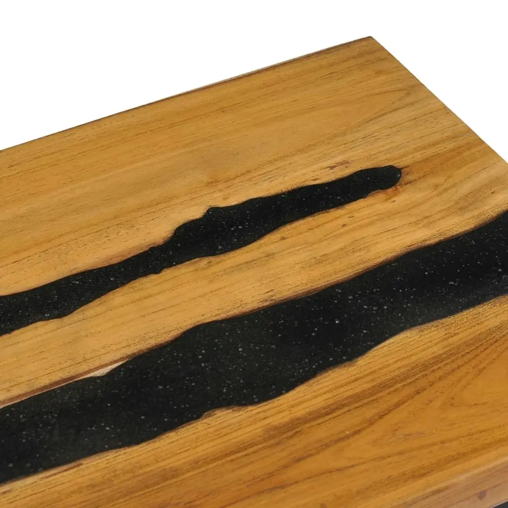 Coffee Table 100x50x40 cm Solid Teak Wood and Lava Stone 281645