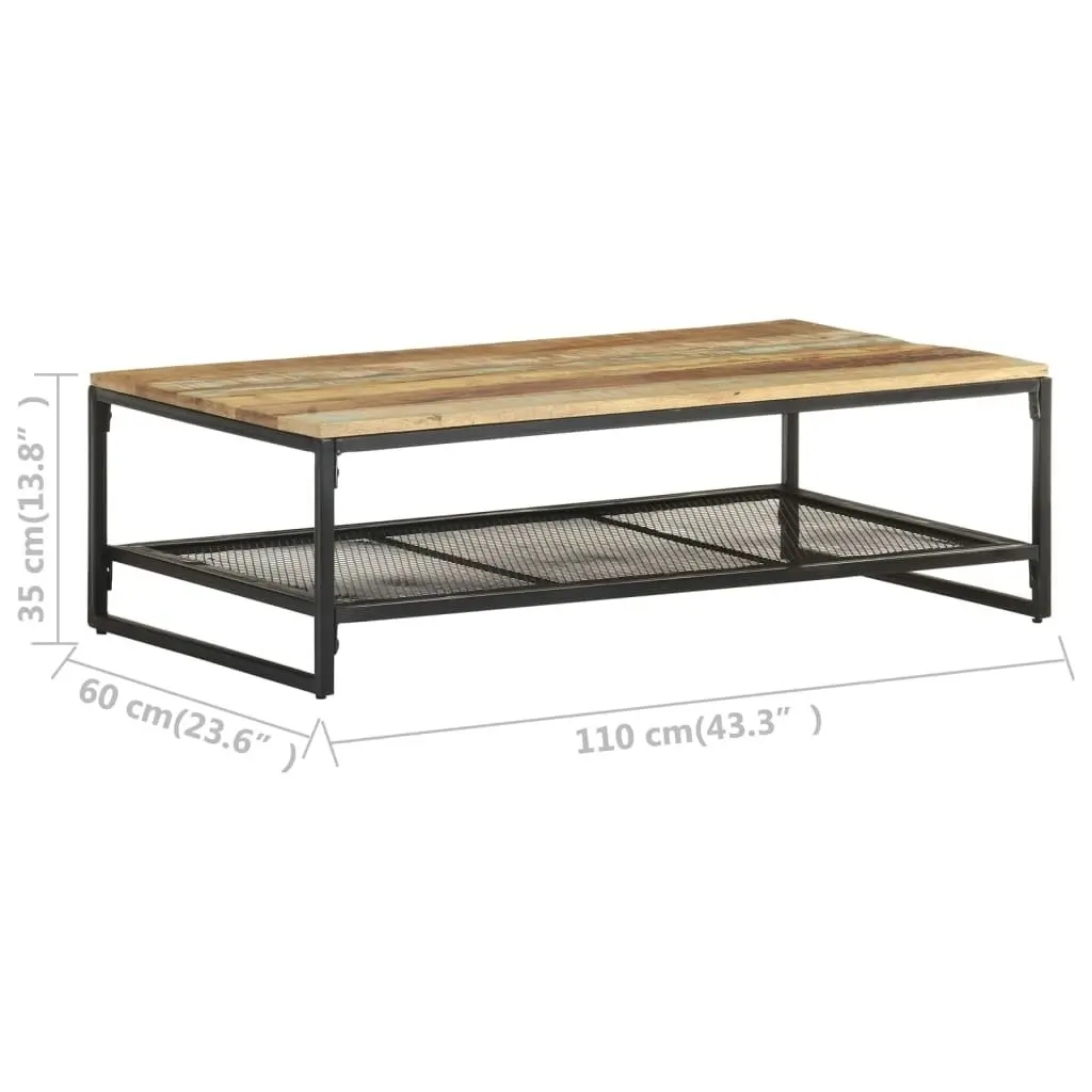 Coffee Table 110x60x35 cm Solid Reclaimed Wood 320245