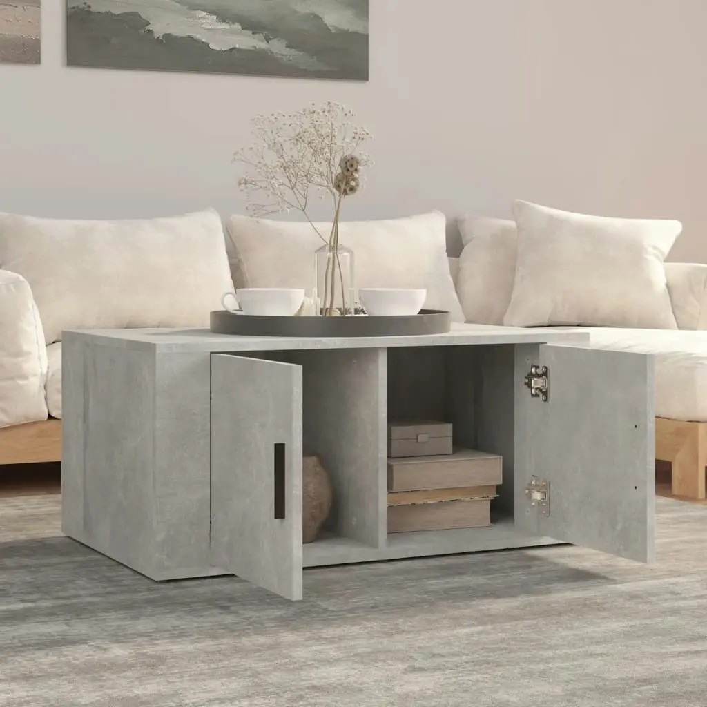 Coffee Table Concrete Grey 80x50x36 cm Engineered Wood 816516