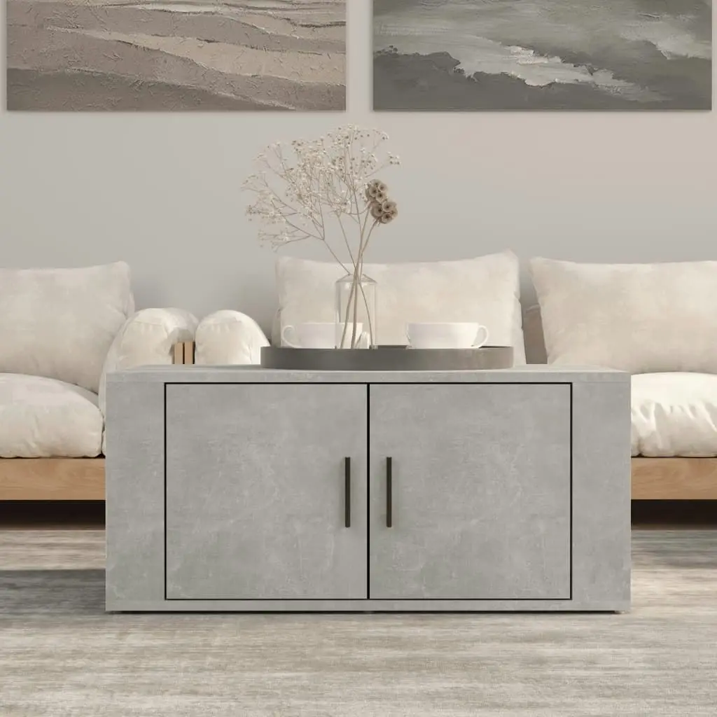 Coffee Table Concrete Grey 80x50x36 cm Engineered Wood 816516