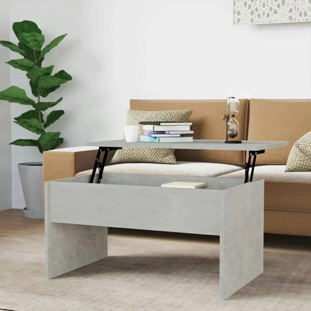 Coffee Table Concrete Grey 80x50.5x41.5 cm Engineered Wood 809642