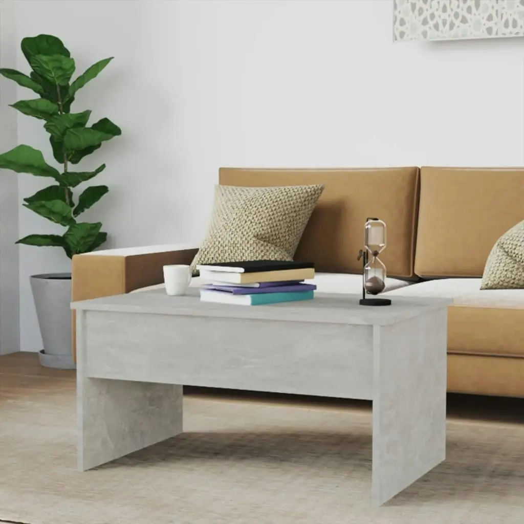 Coffee Table Concrete Grey 80x50.5x41.5 cm Engineered Wood 809642