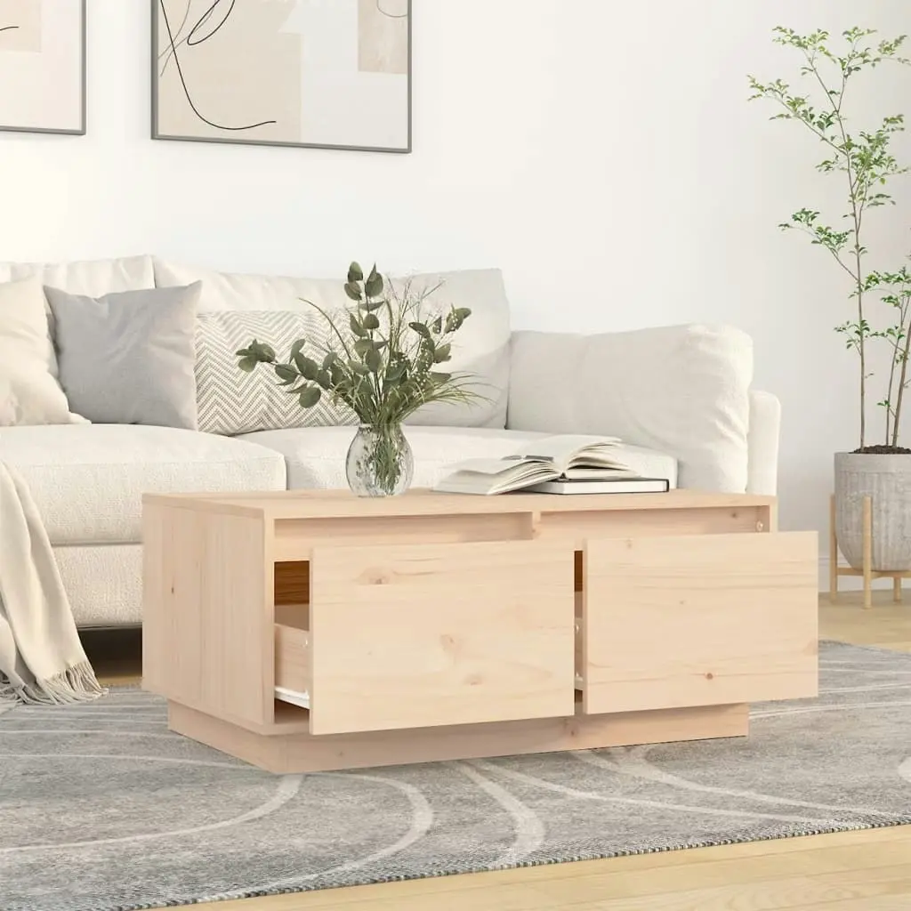 Coffee Table 80x50x35 cm Solid Wood Pine 814439