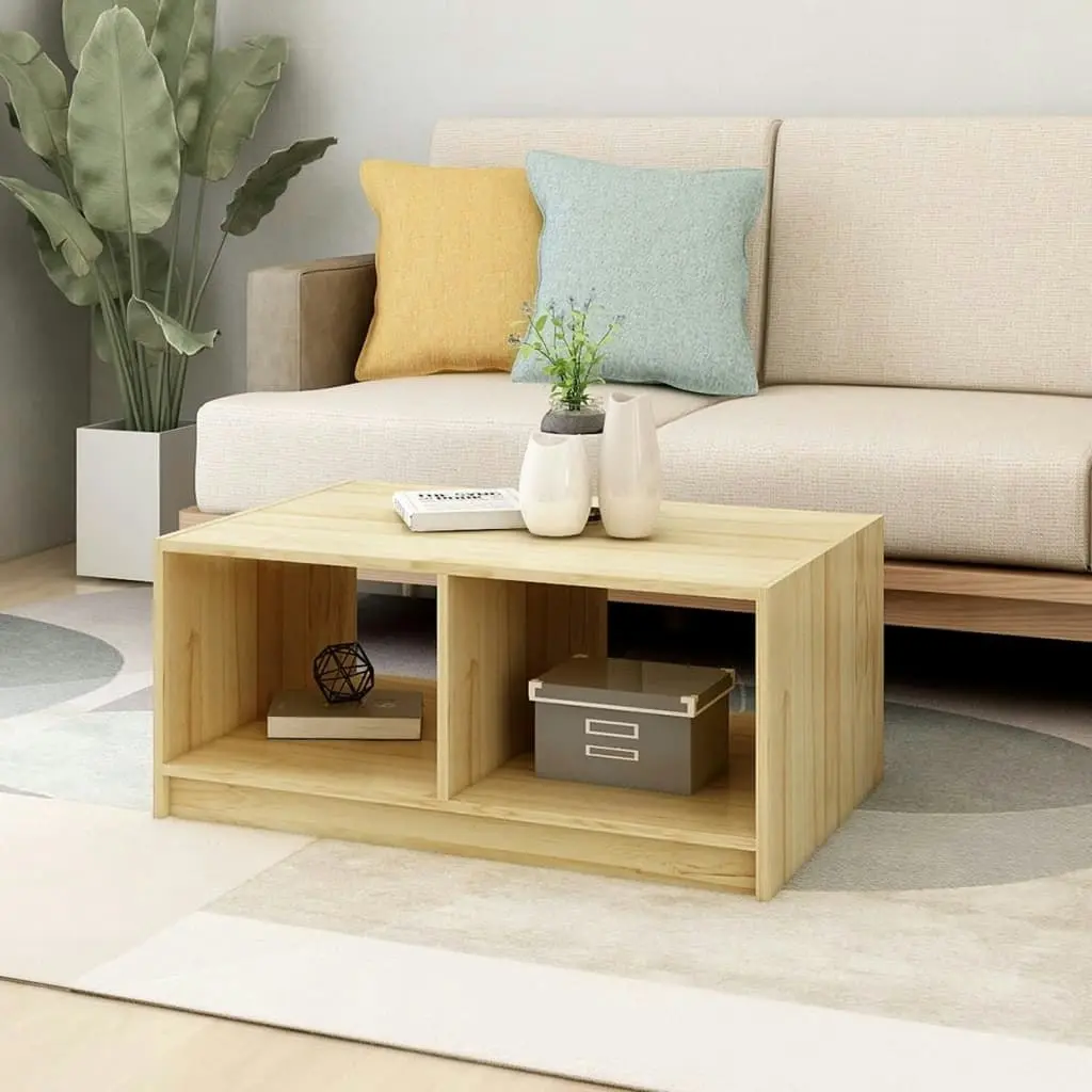 Coffee Table 75x50x33.5 cm Solid Pinewood 809906