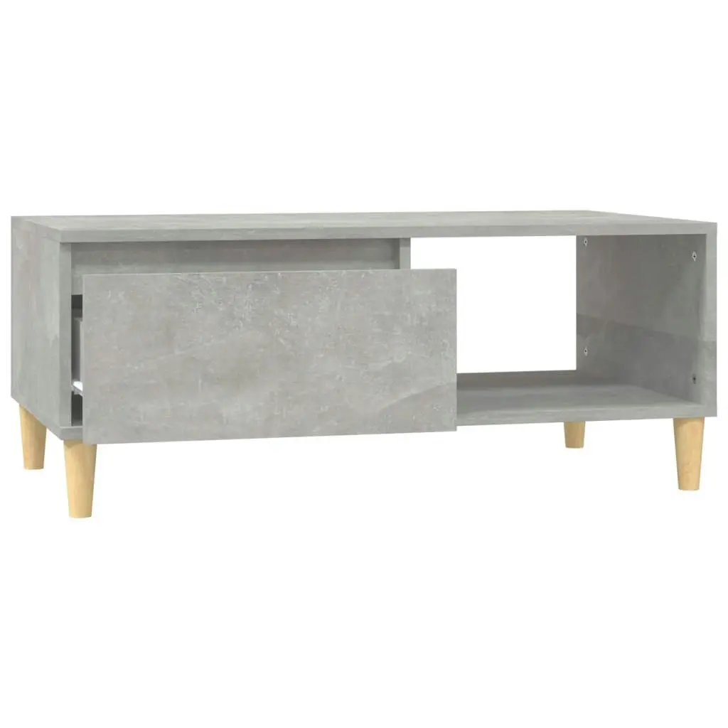 Coffee Table Concrete Grey 90x50x36.5 cm Engineered Wood 821048