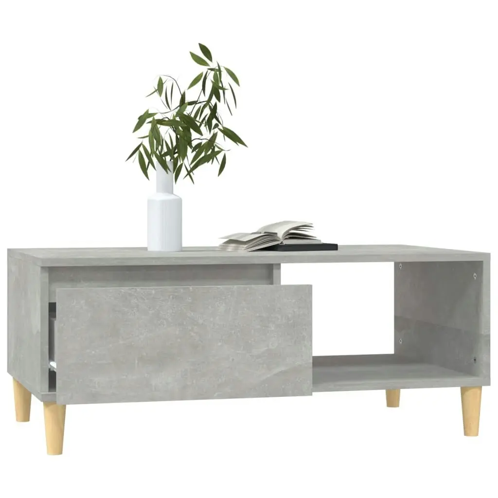 Coffee Table Concrete Grey 90x50x36.5 cm Engineered Wood 821048