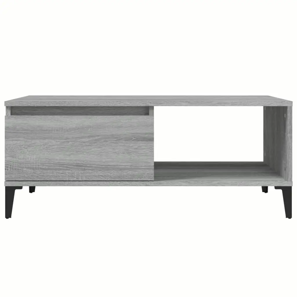 Coffee Table Grey Sonoma 90x50x36.5 cm Engineered Wood 821058