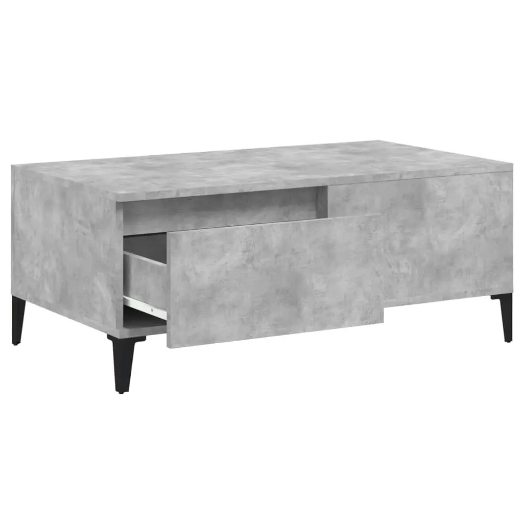 Coffee Table Concrete Grey 90x50x36.5 cm Engineered Wood 821120