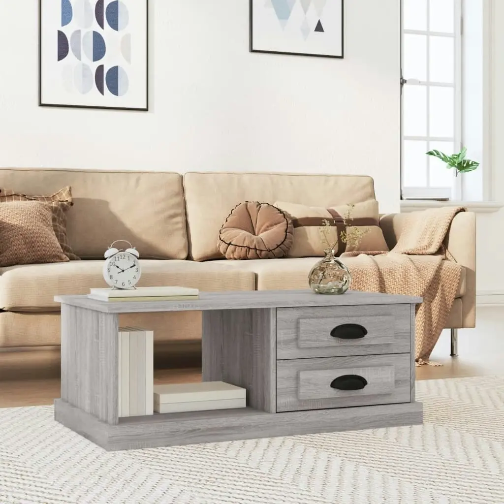 Coffee Table Grey Sonoma 90x50x35 cm Engineered Wood 816246