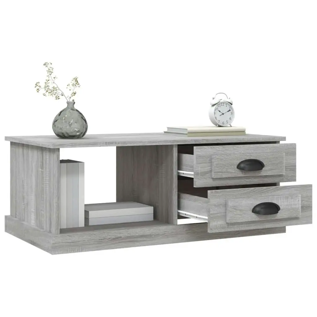 Coffee Table Grey Sonoma 90x50x35 cm Engineered Wood 816246